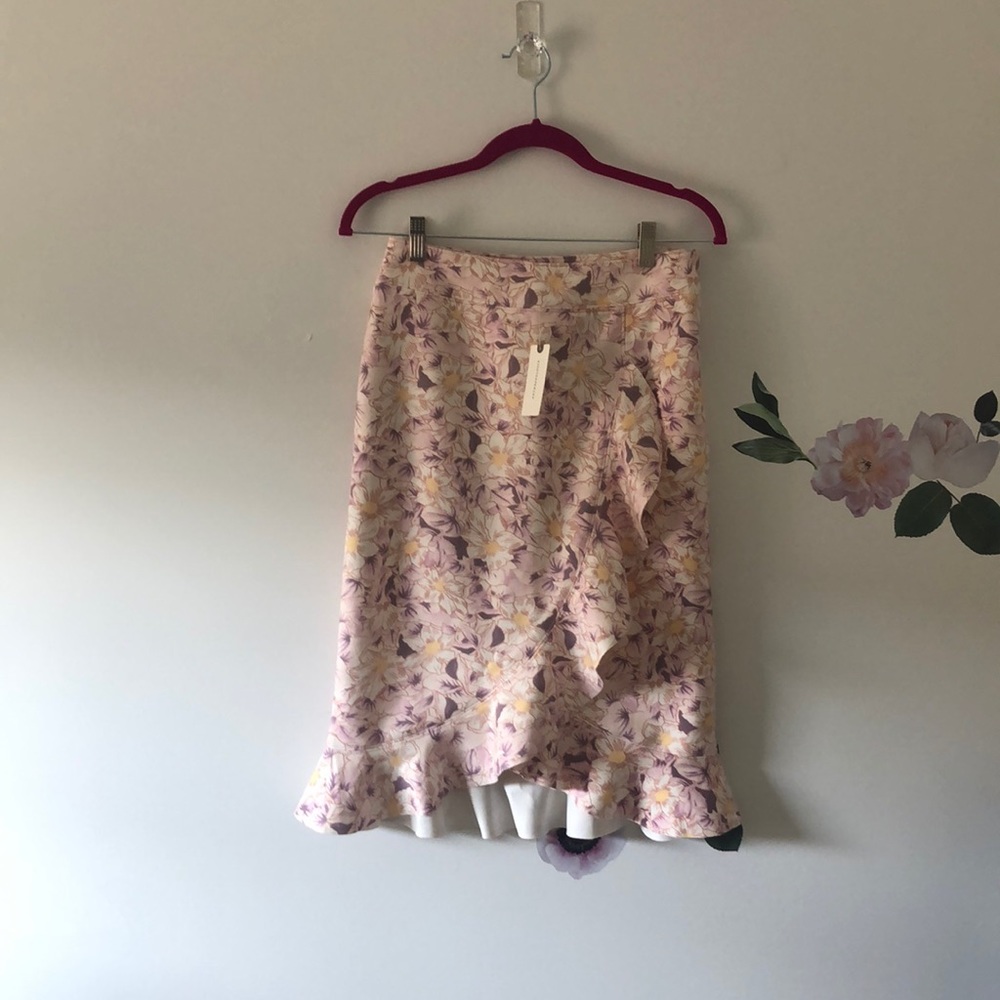 Anthropologie Skye Ruffled Midi Skirt